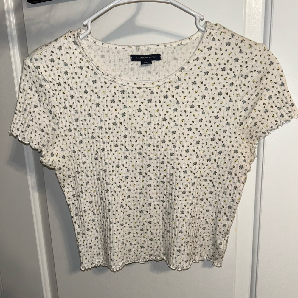 Floral American Eagle cropped top size M